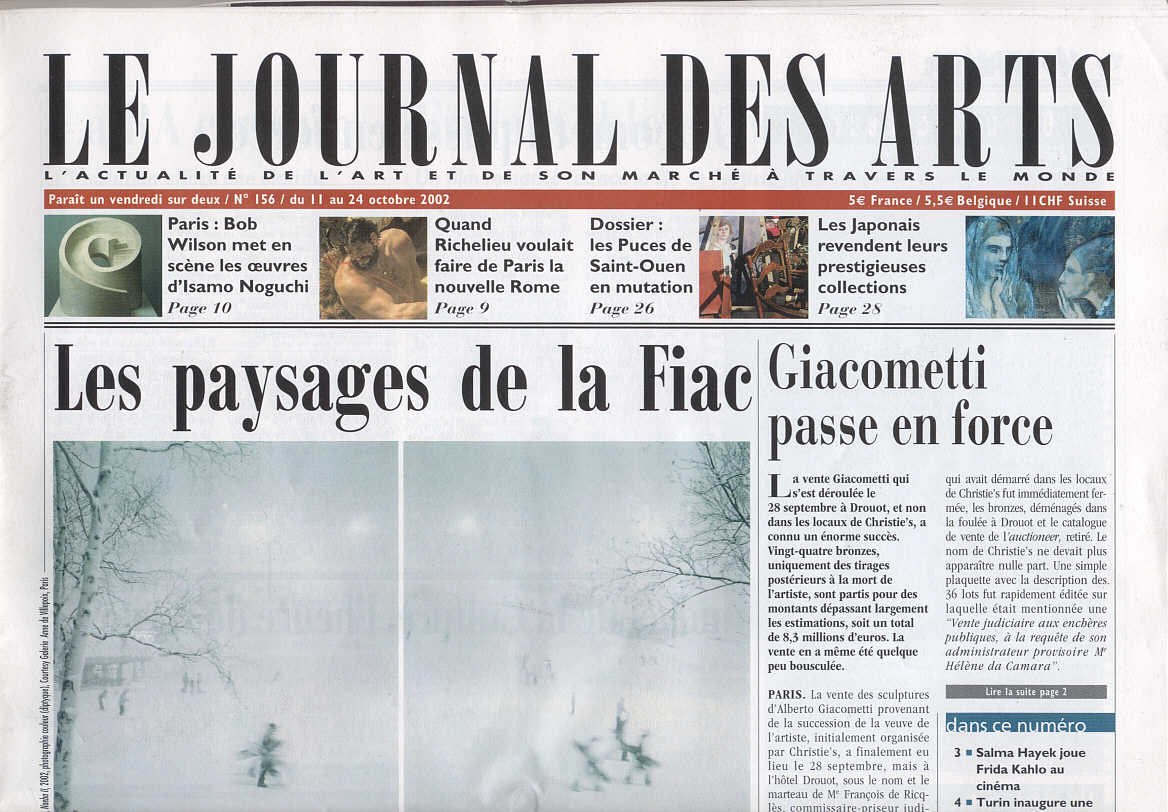 LE JOURNAL DES ARTS N°156